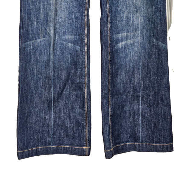 Vintage Y2K Low Rise Skinny Flare Jeans Womens Size 8 NY & Co Denim Hip Hugger - Picture 2 of 8